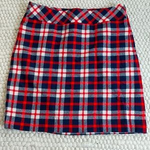 Plaid wool skirt